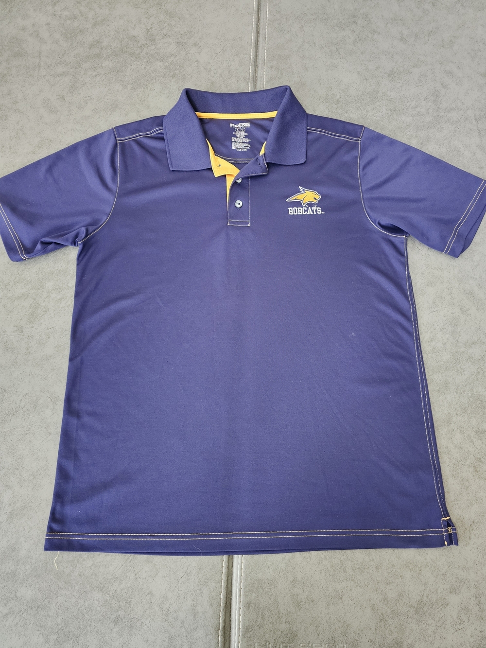 Montana University Bobcats Polo Navy And Gold Size Large